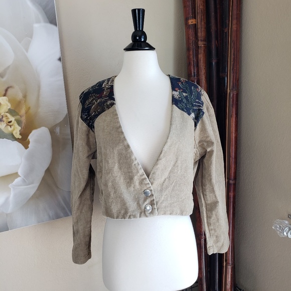 Rare Vintage 80s Texas Country Cropped Jacket - Picture 3 of 6